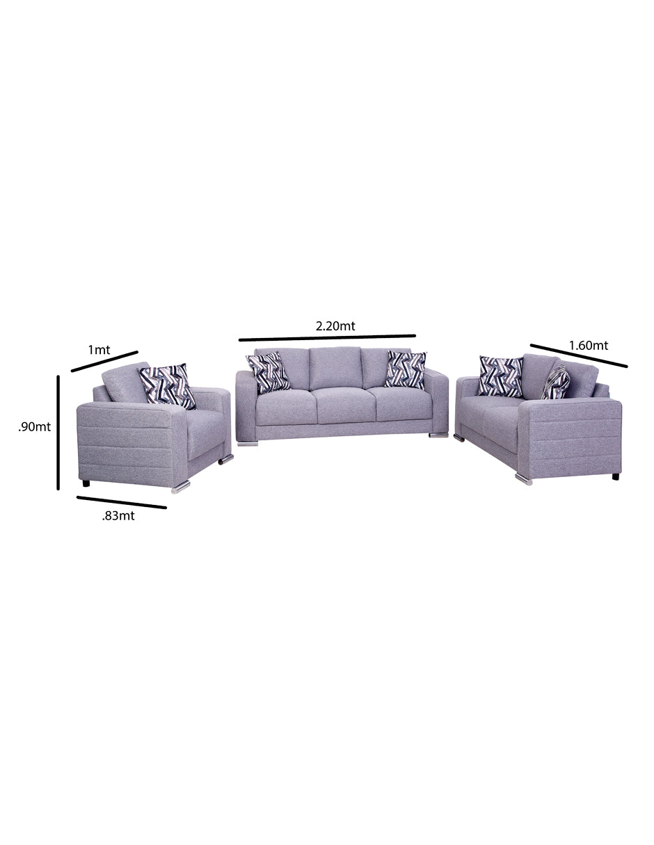 Sala Moderna 3 Piezas | Sofá + Loveseat + Sillón | Angie