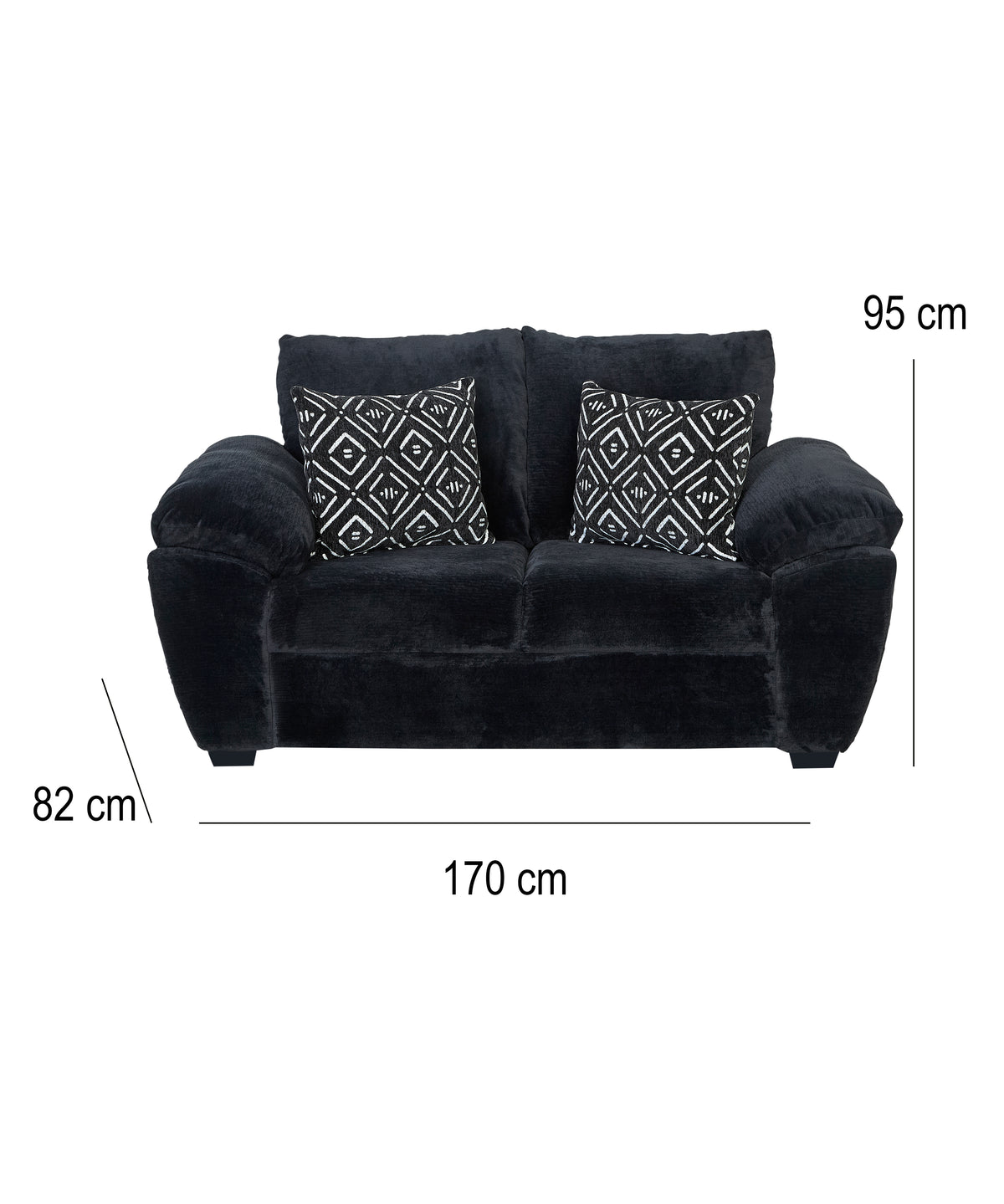 Love Seat Carolina de 2 Plazas con Cojines Decorativos